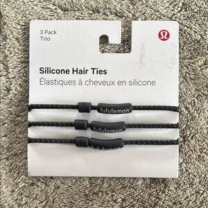 Lululemon Black Silicone Hair Ties